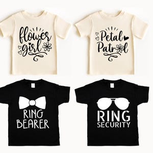 Ring Security Shirt, Ring Bearer Gift, Flower Girl T-Shirt, Petal Patrol Tee, Wedding Rehearsal Kids Tees, Toddler Wedding Party Sweater