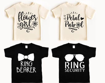 Ring Security Shirt, Ring Bearer Gift, Flower Girl T-Shirt, Petal Patrol Tee, Wedding Rehearsal Kids Tees, Toddler Wedding Party Sweater