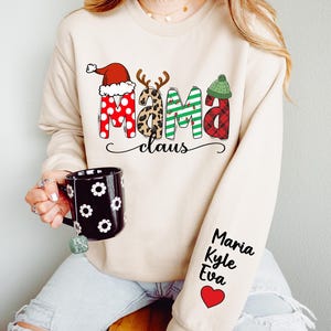 Mama Claus Sweatshirt, Custom Christmas Mom T-Shirt, Christmas Party Mommy Tee, Christmas Mom Sweatshirt