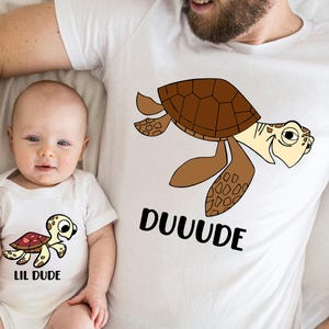 Disney Dude Lil Dude Shirt, Disney Dad and Son T-Shirt, Father&#39;s Day Matching Tee, New Daddy Gift, Disneyland Dad Daughter Tees