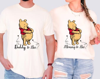 Winnie the Pooh Pregnancy Announcement Shirt, Mom To Be Gift, Pregnant T-Shirt, Daddy to Be Shirt, Expecting Mom T-Shirt, Mama to Be Gift