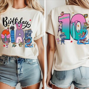 Zootopia Birthday Party T-shirt, Disney Family Birthday Matching Shirts, Birthday Boy Sweatshirt, Birthday Girl Mama Tee