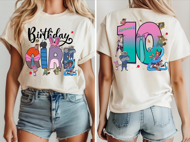 Zootopia Birthday Party T-shirt, Disney Family Birthday Matching Shirts, Birthday Boy Sweatshirt, Birthday Girl Mama Tee