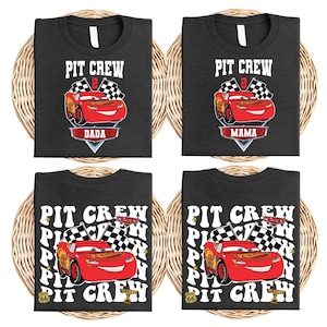 2nd Birthday Shirt, Two Fast Lightning McQueen Pit Crew Shirt, Cars Birthday T-Shirt, Two Fast Family Shirt