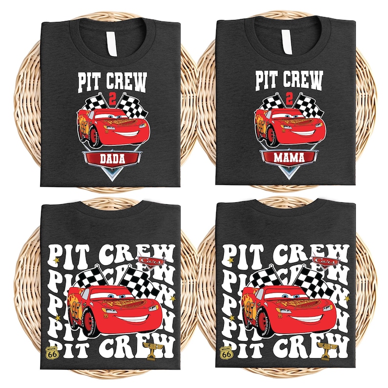 2nd Birthday Shirt, Two Fast Lightning McQueen Pit Crew Shirt, Cars Birthday T-Shirt, Two Fast Family Shirt