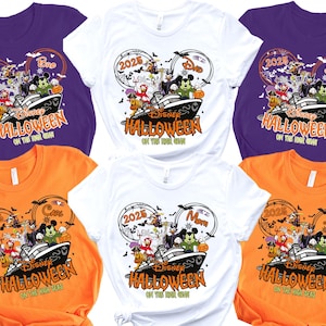 Disney Halloween On The High Seas Shirt, Custom Halloween Cruise T-Shirt, Mickey & Friends Halloween Trip Tee, Disneyland Magic Cruise Tees