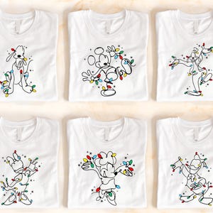 Mickey and Friends Christmas Lights Shirt, Disney Christmas Lights Shirt, Mickey Christmas Family Shirt, Disney Christmas Matching Shirt