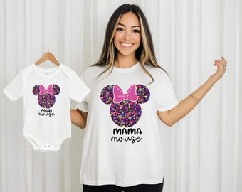 Mama Mouse Shirt,  Mom and Daughter T-Shirt, Mini Mouse Sweatshirt, Matching Mother and Baby Tee,  Mommy Gift