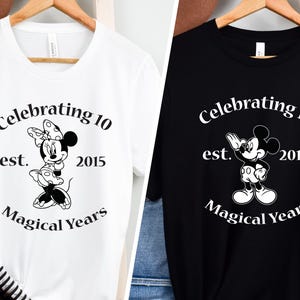 Mickey Minnie Anniversary T-shirt, Disney Celebrating Magical Years Tee,  Wifey Husband Tee,  Married Since Wedding Anniversary Shirt