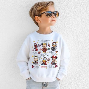 Mickey and Friends Avengers Sweatshirt, Disney Marvel Shirt, Iron Man Mickey Mouse Tee, Heroes Kids Hoodie, WDW Boys Shirt