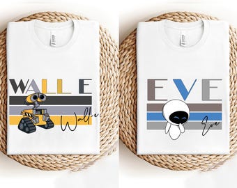 Camisetas de parejas de robots, camiseta de luna de miel galáctica, camiseta de viaje para parejas