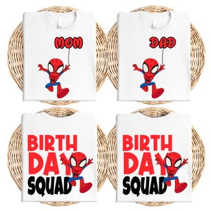 Spider Man Birthday Shirt, Superhero Birthday Boy TShirt, Spiderman Family Sweatshirt, Spider Birthday Party, Custom Toddler Birthday Tee