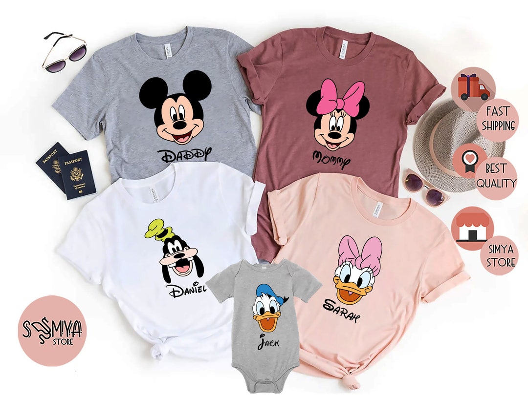 Custom Disney Family Shirts, Mickey Minnie Mouse Tee, Disneyland Shirt ...