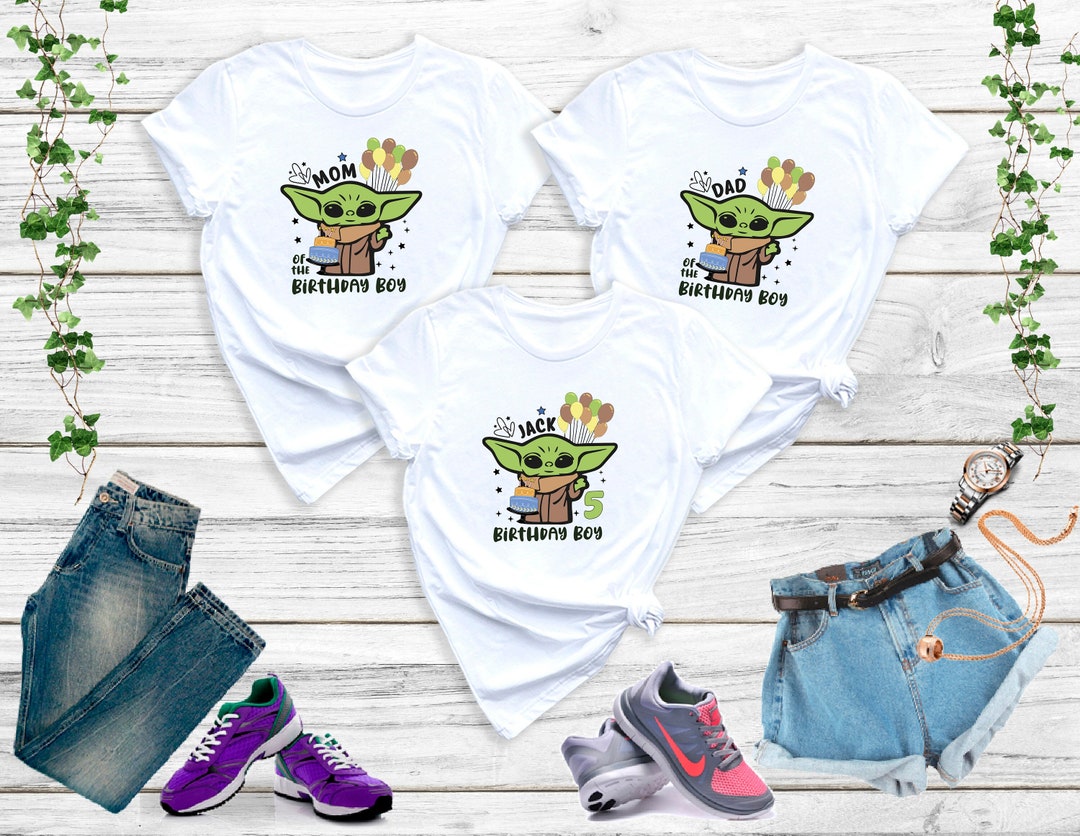 Baby Yoda Birthday Boy Shirt, Yoda Family Birthday Shirt, Baby Yoda