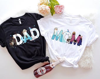 Disney Frozen Shirt, Elsa and Anna Family Shirt, Princess Birthday Shirt, Disney Olaf Shirt, Mom Dad Magical Castle Tee, Princess Family Tee
