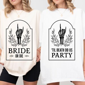 Rock Bachelorette, Bride or Die Shirt, Emo Bachelorette Party Tee, Punk Rock Bachelorette, Witchy Bachelorette Party TShirt