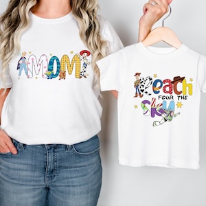 Toy Story 4th Birthday Shirt, Reach Four The Sky T-Shirt, Disney Family Tee, Toy Story Birthday Shirt, Jessie and Woody, Buzz Lightyear