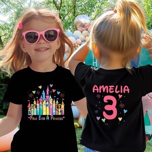 Disney Birthday Princess Shirt, Four Ever A Princess Tee, Disney 4th Birthday Girl Tee, Custom Princess Birthday Girl, Girls Fourth Birthday