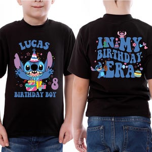Personalized Stitch In My Birthday Era Shirt, Disney Custom Birthday Boy Shirt, Disney Birthday Boy Shirt, Stitch Birthday Boy Party Shirt