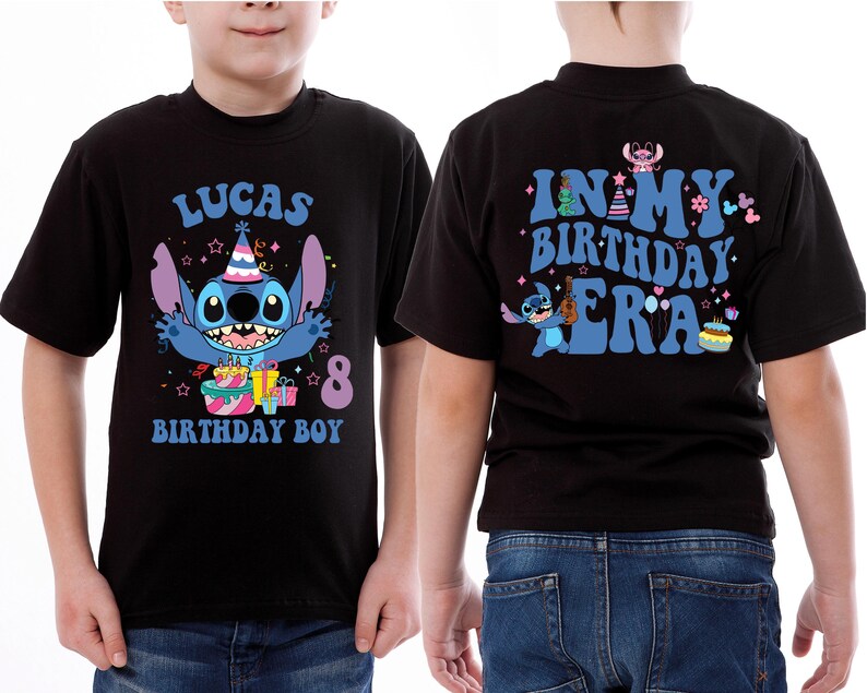 Personalized Stitch In My Birthday Era Shirt, Disney Custom Birthday Boy Shirt, Disney Birthday Boy Shirt, Stitch Birthday Boy Party Shirt