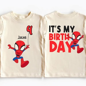 Spider Man Birthday Shirt, Superhero Birthday Boy T-Shirt, Spiderman Family Sweatshirt, Spider Birthday Party, Custom Toddler Birthday Tee