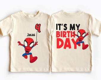 Spider Man Birthday Shirt, Superhero Birthday Boy T-Shirt, Spiderman Family Sweatshirt, Spider Birthday Party, Custom Toddler Birthday Tee