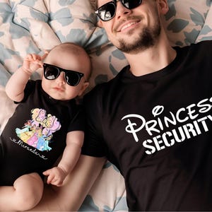 Koszulka z motywem Księżniczki Bezpieczeństwa, Koszulka dla taty i córki, Bluza z motywem Księżniczki, Koszulka z Pięknej i Bestii, Prezent dla taty z Magic Kingdom