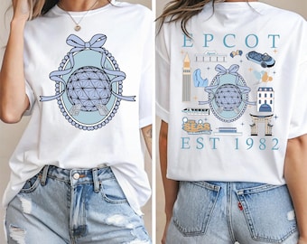 Epcot Shirt, Coqutte Bow World Traveler T-Shirt, Epcot Trip Tee,  Theme Parks Sweatshirt, Epcot Center Shirt