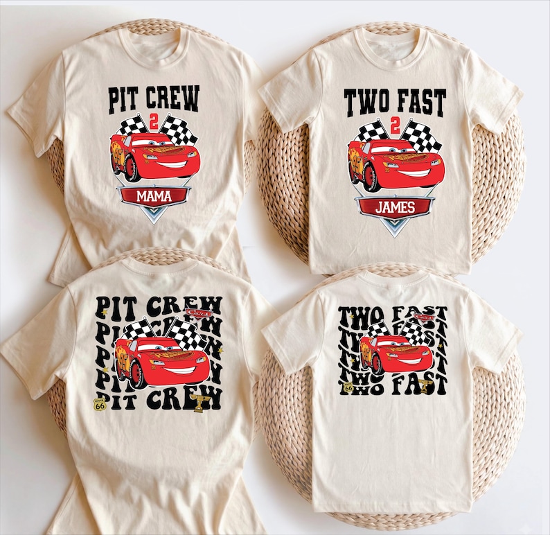 2nd Birthday Shirt, Pit Crew Birthday Shirt, Cars Birthday T-Shirt image 1