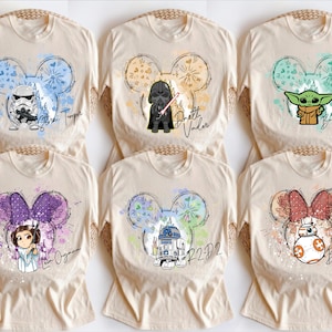 Disney Star Wars Shirt, Darth Vader Sweatshirt, Mandalorian Tee, Death Star Shirt, Baby Yoda T-shirt, Mickey Castle Shirt, Chewbacca Shirt