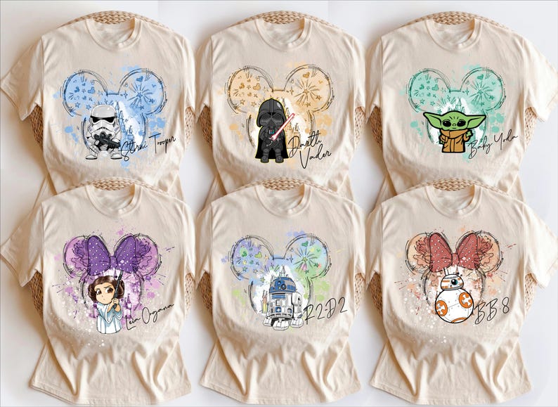 Disney Star Wars Shirt, Darth Vader Sweatshirt, Mandalorian Tee, Death Star Shirt, Baby Yoda T-shirt, Mickey Castle Shirt, Chewbacca Shirt