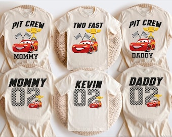 Racing Cars Birthday Shirt,  2nd Birthday Shirt,  Cars Birthday T-Shirt, Two Years Old Tee