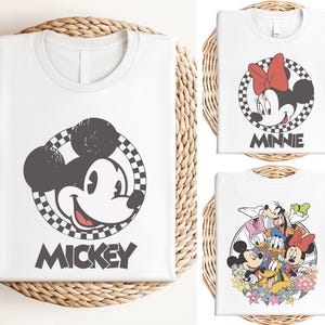 Retro Mickey and Friends Shirt, Disney Family Trip T-Shirt, Daisy Donald Duck Tee, Goofy Pluto Dog Sweatshirt, Disneyland Family Vacation