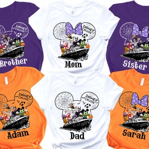 Disney Halloween Cruise Shirt, Custom Spooky Cruise Ship T-Shirt, Mickey & Friends Halloween Trip Tee, Disneyland Halloween Fantasy Tees