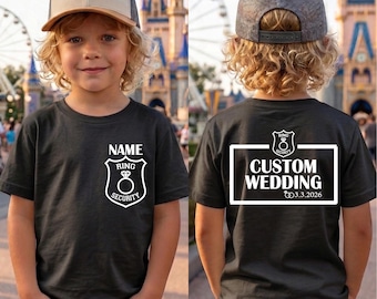 Ring Security Crewneck, Custom Toddler Wedding Sweatshirt, Ring Bearer Hoodie, Kids Ring Security Shirt, JR Groomsmen, Wedding Ring Pullover