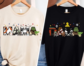Benutzerdefiniertes Star Wars Shirt, Mama Dada passendes T-Shirt, Galaxy's Edge Sweatshirt, Galaxy Wars Geburtstagsgeschenk, Darth Vader Mom Tee
