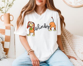 Slinky hondenshirt, speelgoed-T-shirt, sweatshirt hondenliefhebber, Slinky honden-shirt voor kinderen, hoodie speelgoedpersonages
