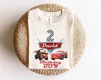 Lightning McQueen Geburtstags-Shirt, Geburtstags-Jungen-T-Shirt, Pixar-Geburtstags-Familien-T-Shirt, 4.Geburtstags-Sweatshirt, Benutzerdefinierte Racing Geburtstag