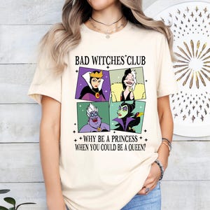 Disney Villains Shirt, Bad Witches T-Shirt, Maleficent Sweatshirt, Evil Queens Tees, Ursula Cruella Hoodie, Disneyworld Bad Girls Tee