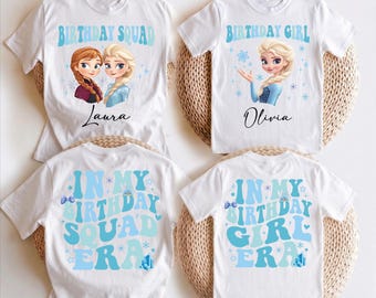 Frozen Elsa Birthday Shirt,  Princess Anna Birthday Girl T-Shirt,  Birthday Trip Shirt, Elsa and Anna Birthday Party Tee