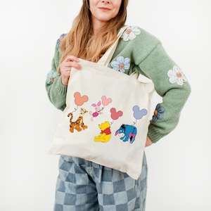 Disney Winnie The Pooh Tote Bag, Pooh Bear Canvas Tote, Honey Pooh Tote Bag, Pooh and Friends Tote Bag, Disney Tote Bag, Pooh Lover Gift Bag