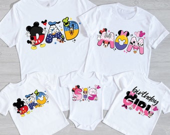 Disney Family Birthday Shirts, Mickey Birthday Boy Tee, Minnie Birthday Girl Shirt, Disneyworld Birthday Squad, Disney Birthday Trip Shirts