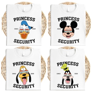 Mickey Princess Security Shirt, Disney Matching Security T-Shirt, Princess Dad Gift, Minnie and Friends Tee, Disneyland Trip Tees