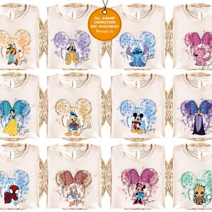 Camiseta de Magic Kingdom con todos los personajes, camiseta para el viaje al castillo.