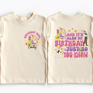 Tangled Birthday Shirt, Princess Rapunzel Birthday Girl Tee, Birthday Girl Shirt, Princess Birthday Trip Shirt, Rapunzel Birthday Sweatshirt