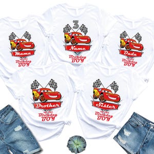 Lightning McQueen Birthday Shirt, Disney Birthday Boy T-Shirt, Cars Family Birthday Sweatshirt, Race Car Birthday Tee, Custom Kids Birthday