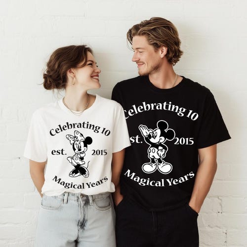 Celebrating Magical Years Tee, Wedding Anniversary Tee, Wife and Husband Tee, Married Since Wedding Anniversary Shirt