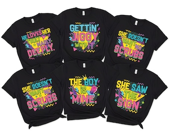 90s Bachelorette Party Shirt, Custom Bride Squad T-Shirt, Bridesmaid Gifts, Wedding Party Tee, Girls Party Shirts, Bride Trip T-Shirts