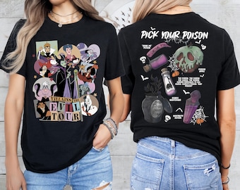 Villains The Evil Tour Shirt, Disney Bad Witches T-Shirt, Pick Your Poison Sweatshirt, Disneyland Bad Girls Trip, Ursula and Maleficent Tee