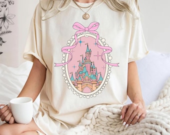 Coquette Shirt, Magical Castle Sweatshirt, Pink Bow Girls Trip Tee, Magic Kingdom T-Shirt,  Castle Shirt